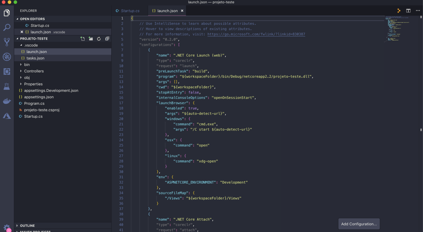 Launch json visual studio code как настроить