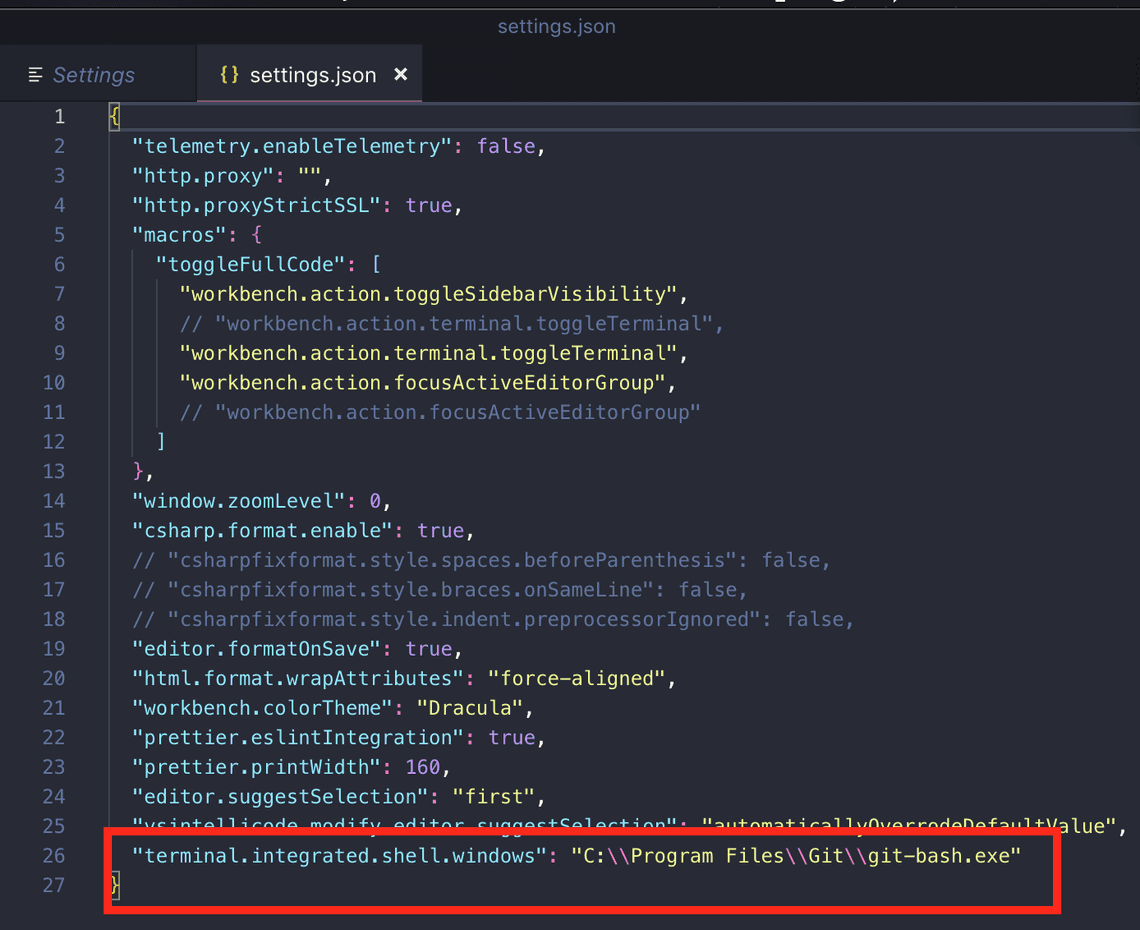 Integrated terminal configuration