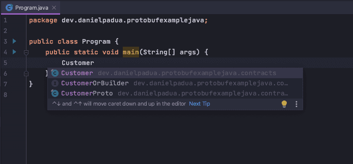 Autocomplete success with autogenerated classes